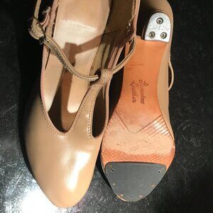 Woman Professional Capezio tango or tap dance shoes. 1995. Handmade. Size 7.